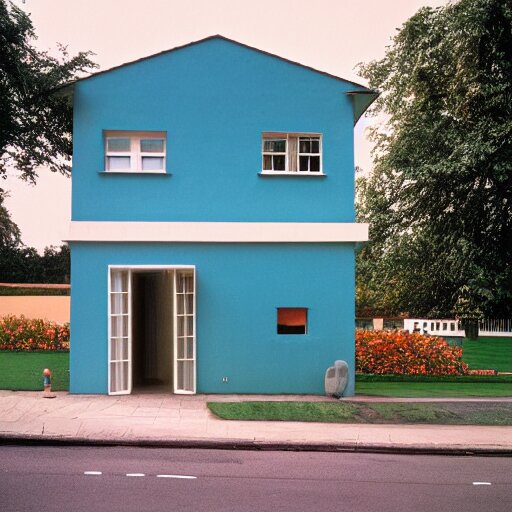 house designed by david hockney. photographed with leica summilux - m 2 4 mm lens, iso 1 0 0, f / 8, portra 4 0 0 