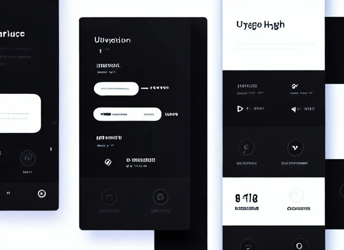 a futuristic interface ui hud, 8 k, sleek black and white 