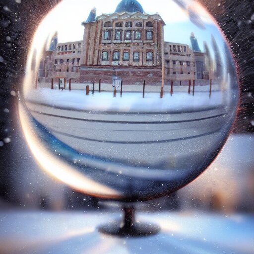 snow globe of buenos aaires city, artstation, photorealism 