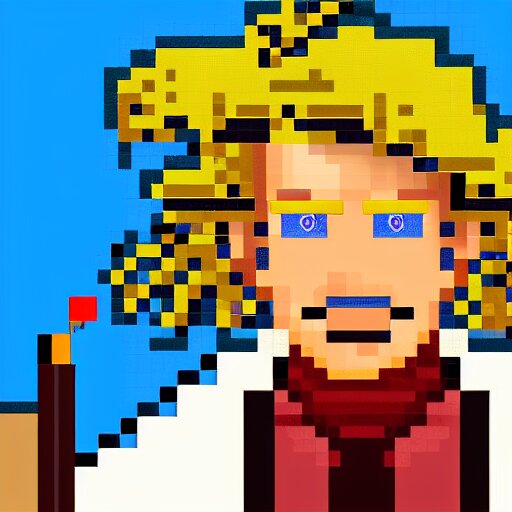 pixel art 8 bit guybrush threepwood, trending on artstation 