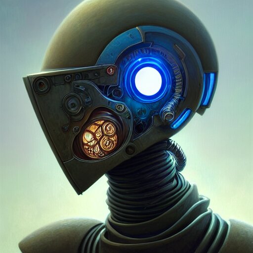 low angle portrait shot of a cyberpunk gazmask robot character, intricate, elegant, highly detailed, centered, digital painting, artstation, concept art, smooth, sharp focus, illustration, artgerm, Tomasz Alen Kopera, Peter Mohrbacher, donato giancola, Joseph Christian Leyendecker, WLOP, Boris Vallejo