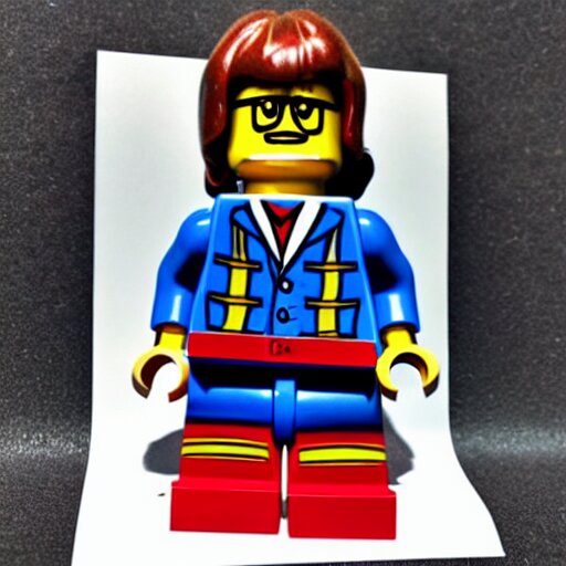 a lego John Lennon with box