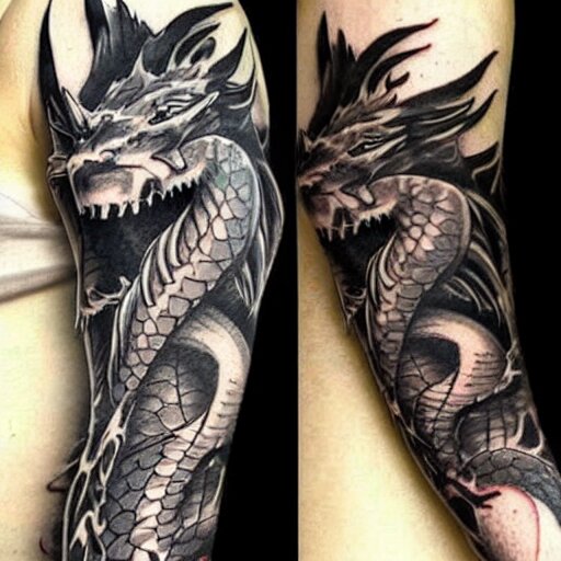 simple anime manga full color dragon!! Emerald and obsidian dragon, forearm tattoo, tattoo