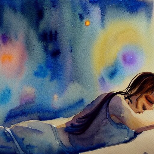 dreaming in watercolor, trending on artstation, award winning 