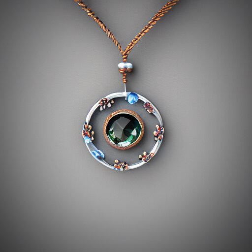 intricate! organic, nordic wedding ring, necklace, gemstones, isolated on a dreamy floral background, refraction, occlusion, lower and upper levels, keyshot render, octane render, vray render 