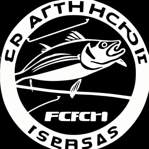 a vector logo of a fishing business 