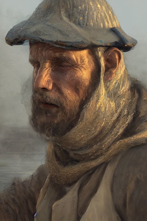 Lexica - Medieval fisherman, close-up portrait, poor, intricate ...