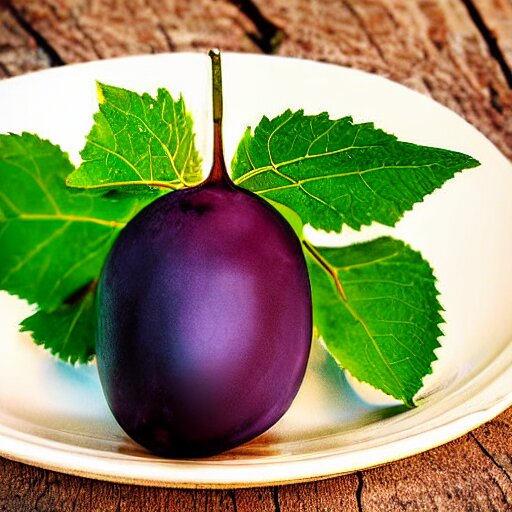 the loneliest grape on a plate realistic photograph 