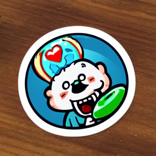 cute sticker of baba videogame 