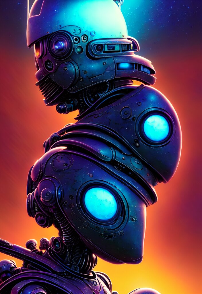 cinematic portrait of cute robot, faded colors, exotic alien features, cyber background, tim hildebrandt, wayne barlowe, bruce pennington, donato giancola, larry elmore, masterpiece, trending on artstation, featured on pixiv, zack snyder, cinematic composition, beautiful lighting, sharp, details, hyper - detailed, hd, hdr, 4 k, 8 k 