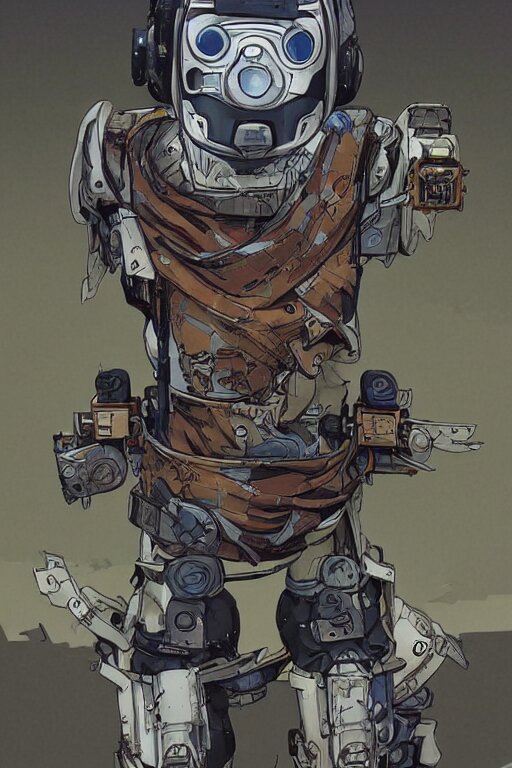 
robot ninja mask helmet bot borderland that looks like it is from Borderlands and by Feng Zhu and Loish and Laurie Greasley, Victo Ngai, Andreas Rocha, John Harris 
