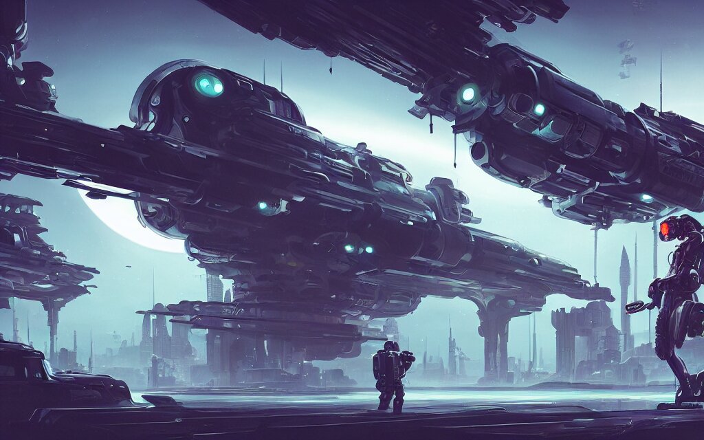 futuristic space captain, Detailed, 8k, sci-fi, panel, concept, simon stalenhag ,syd mead, insane detail, ash thorp, kyza, cyberpunk, collection