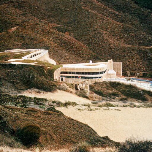 castle designed by renzo piano overlooking big sur. landscape design by andre le notre. fujinon premista 1 9 - 4 5 mm t 2. 9. portra 8 0 0. w 1 0 8 8 