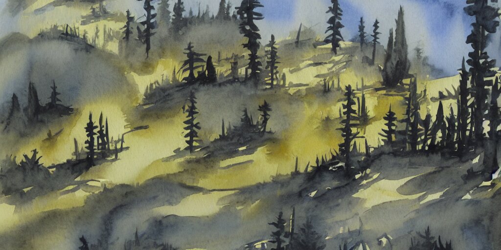 outer wilds, watercolour