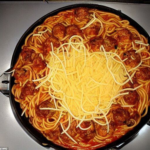 On top of spaghetti, All covered with cheese, I lost my poor meatball, When somebody sneezed, It rolled off the table, And onto the floor, And then my poor meatball, Rolled out of the door