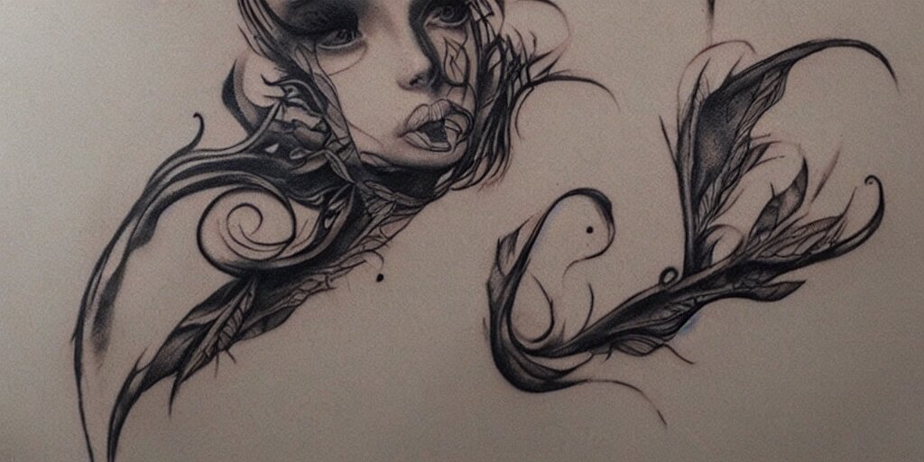 realistic tattoo designs drawn on paper, dark, golden, delicate, hyper realism, tim burton, ink, ultra realistic, 8 k 