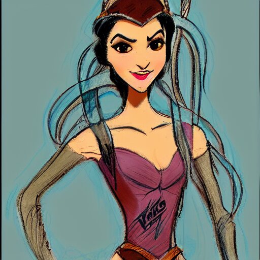 milt kahl sketch of victoria justice with tendrils hair style as princess padme from star wars episode 3