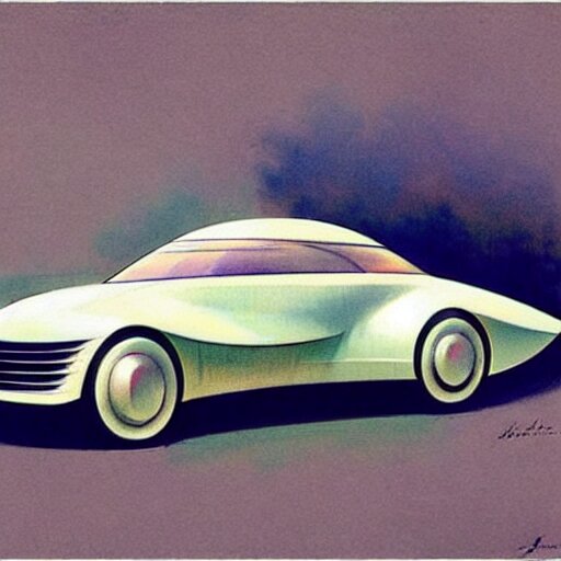 (((((1950s futuristic show car . muted colors.))))) by Jean-Baptiste Monge !!!!!!!!!!!!!!!!!!!!!!!!!!!