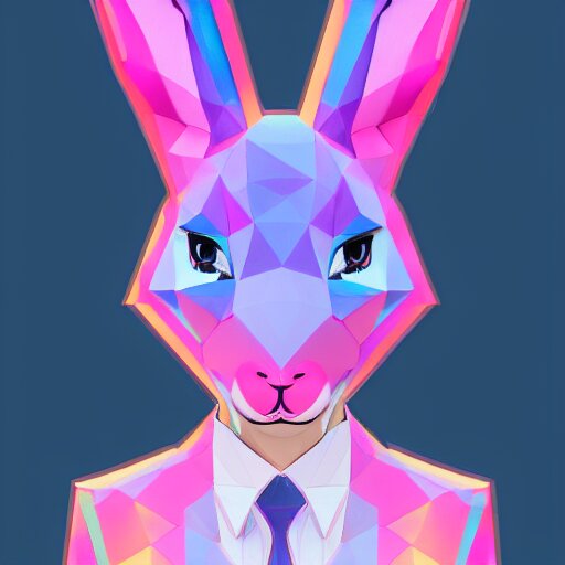 aesthetic rabbit fursona portrait, commission of a anthropomorphic male horse, fursona horse wearing stylish holographic clothes, winter armosphere, pastel simple art, low poly 