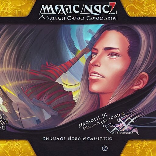 a shinkansen on a magic the gathering playing card, magali villeneuve 