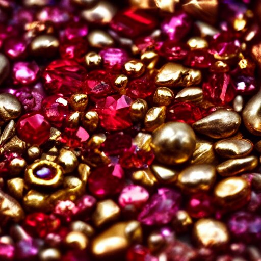 
gold and ruby gemstone  HDR 

