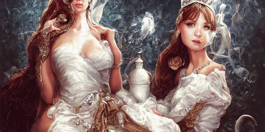 a_realistic_liquid_queen_with_a_decorated_dress_made_of_white_pearls__highly_detailed_digital_painting_Trending_on_artstation__HD_quality_by_artgerm H 1024