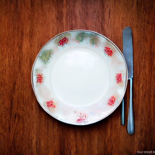 an empty plate, culinary art photography 