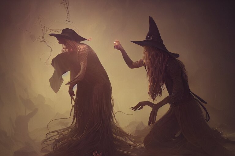 witch lifted from floor by spiritual surreal entity, dynamic lighting, action scene, 8 0 mm, highly detailed, soft, dmt, geometric, beautiful, highly detailed, sharp focus, illustration, trending on artstation, artwork by wlop 