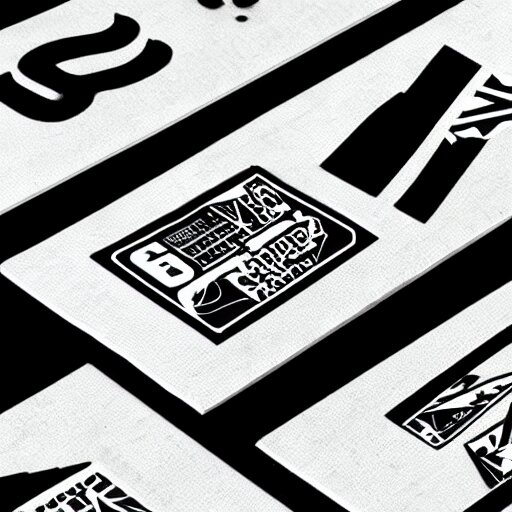 black on white graphic design stickers in style of eric hu, y 2 k, brutalism, acid, techno 