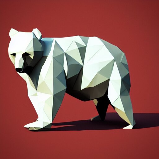 low poly bear 