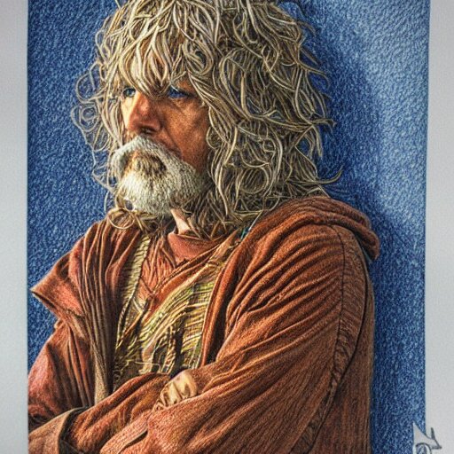  Colored pencil art, Merlin's staff, highly detailed, artstation, MasterPiece, Award-Winning, Caran d'Ache Luminance