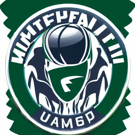 tampere united football logo. green blue vector graphics. 