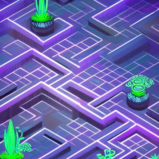 concept art 2 d mobile game asset is an isometric staircase with an organic isometric design based on bioluminescent alien - like plants inspired by the avatar's bioluminescent alien nature. around the stair, we can see plants that glow in the dark. all in isometric perspective and semi - realistic style item is in a black background 