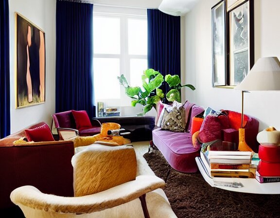 apartment designed by nate berkus, rich royal colors 