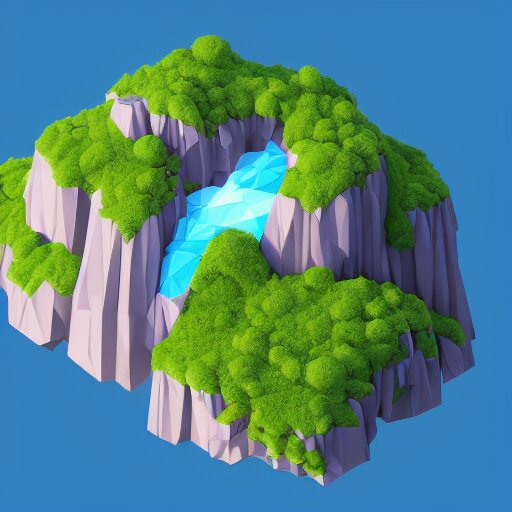 low poly art of a floating island on top of which is new york surrounded by waterfalls, in the sky, isometric art, 3d render, ray tracing, high detail, artstation, concept art, behance, smooth, sharp focus, ethereal lighting, unreal engine 5