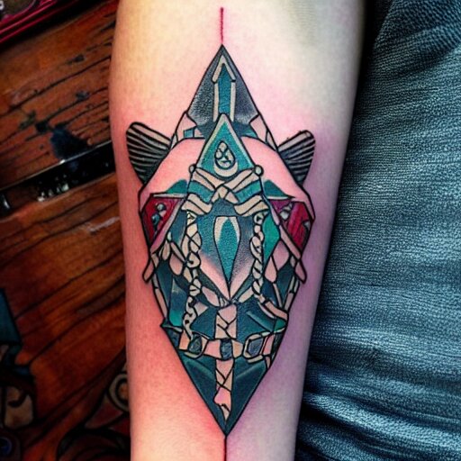 tattoo of zelda windfish tribal realistic 