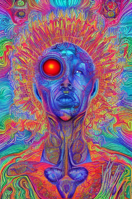 the mind on lsd, 4 k award winning alex grey, artstation 