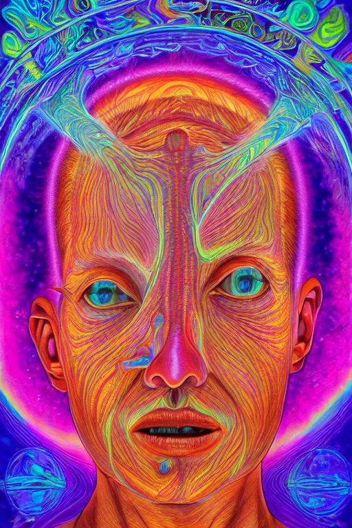 the mind on lsd, 4 k award winning alex grey, artstation 