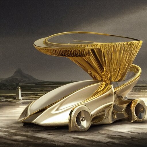 sci-fi car dynamic organic forms structure car and wall structure in the coronation of napoleon painting by Jacques-Louis David ceramic metal material shiny gloss water reflections search pinterest keyshot product render 4k