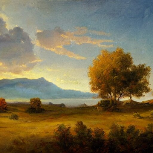 a beutiful oil painting of a landscape, landcape