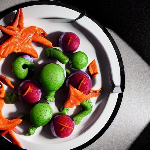 a strange alien meal, photorealistic, 8 k, professional food photography, trending on artstation 