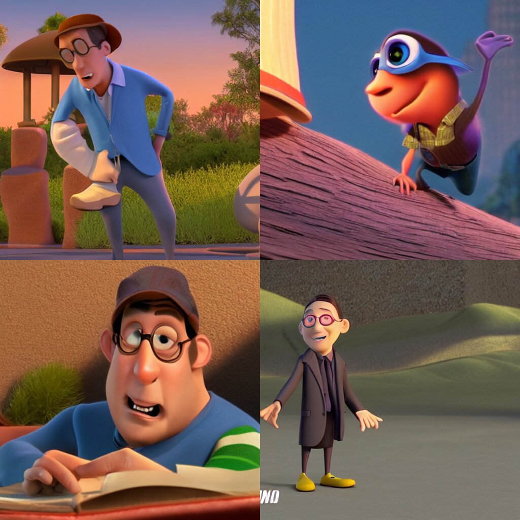 Bill Evans Pixar Movie, 3D animated, smooth lighting