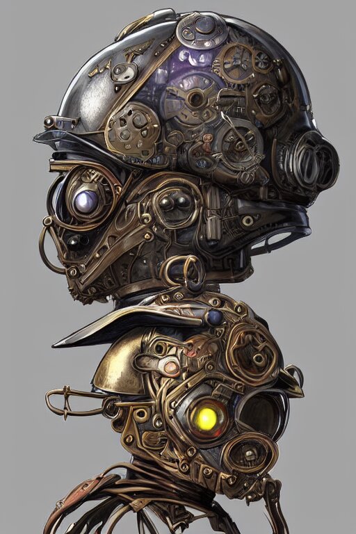 steampunk helmet fantasy art mask robot ninja stylized digital illustration sharp focus, elegant intricate digital painting artstation concept art global illumination ray tracing advanced technology chaykin howard and campionpascale and cooke darwyn and davis jack 