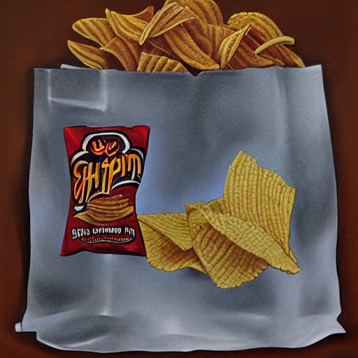 empty bag of chips, art by john stephens and alex gray 