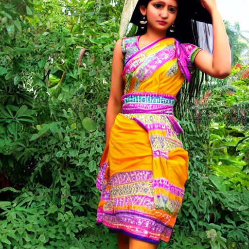 beautiful summer assamese mekehela bihu style floral dress, flirtatious, boho - chic, sleeveless, elegant, short skirt length, slimmer demeanor, plethora of colors ; mini dress 