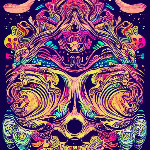 chaos in my head, intricate ink illustration, vibrant colors, rainbow colors, white background, maximalist, 8 k 