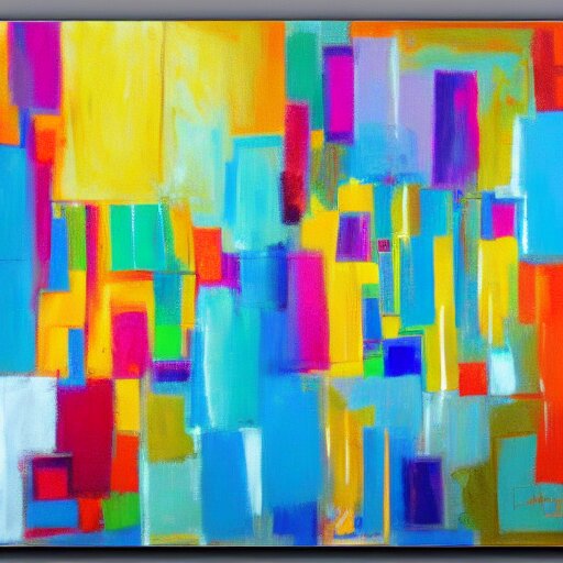 award-winning large colorful abstract art painting