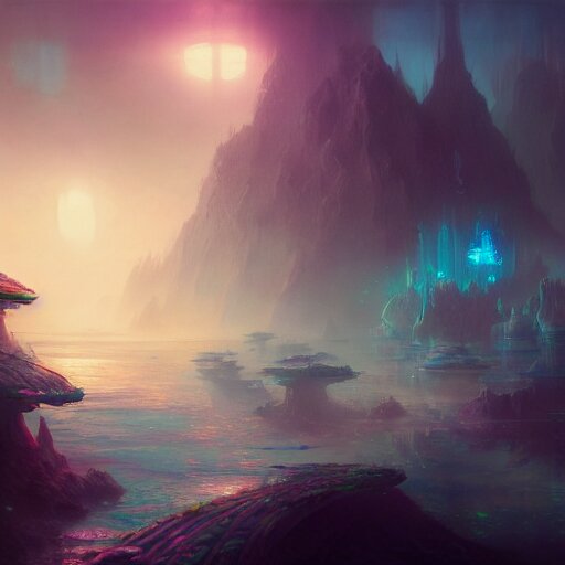 a band logo dreamscape, an underwater city, extremely detailed digital painting, in the style of fenghua zhong and ruan jia and jeremy lipking and peter mohrbacher, mystical colors, rim light, beautiful lighting, 8 k, stunning scene, raytracing, octane, trending on artstation 