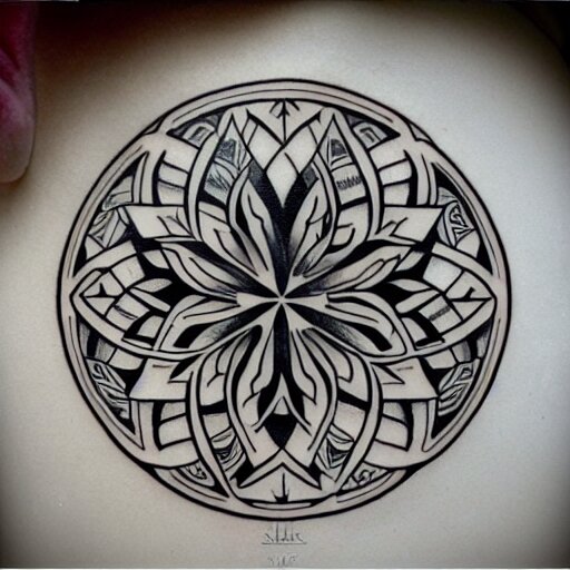 tattoo design, stencil, tattoo stencil, traditional, a world famous tattoo of a geometric table-s 100