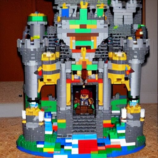 castle greyskull from he - man made out of legos 